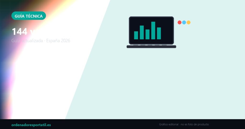 144 vs 165 Hz — imagen destacada (gráfico editorial, no es foto de producto)
