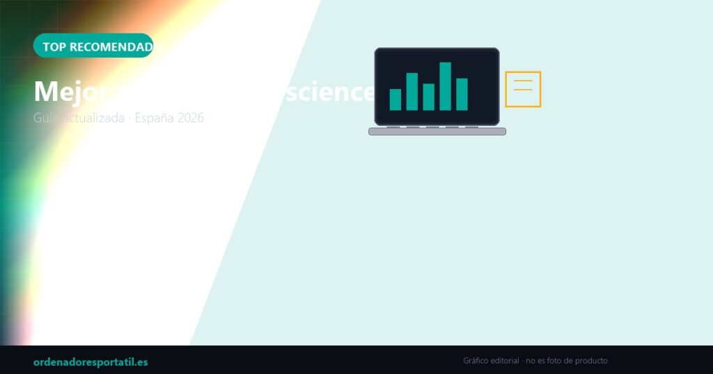 Mejor portátil data science 2026 — imagen destacada (gráfico editorial, no es foto de producto)