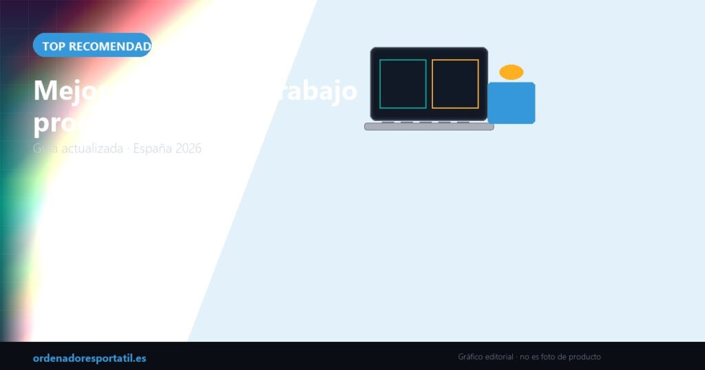 Mejor portátil teletrabajo programadores (gráfico editorial, no es foto de producto)