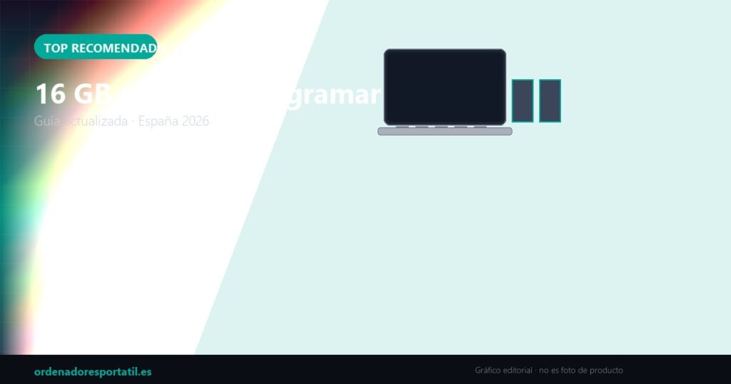 16 GB vs 32 GB programar — imagen destacada (gráfico editorial, no es foto de producto)
