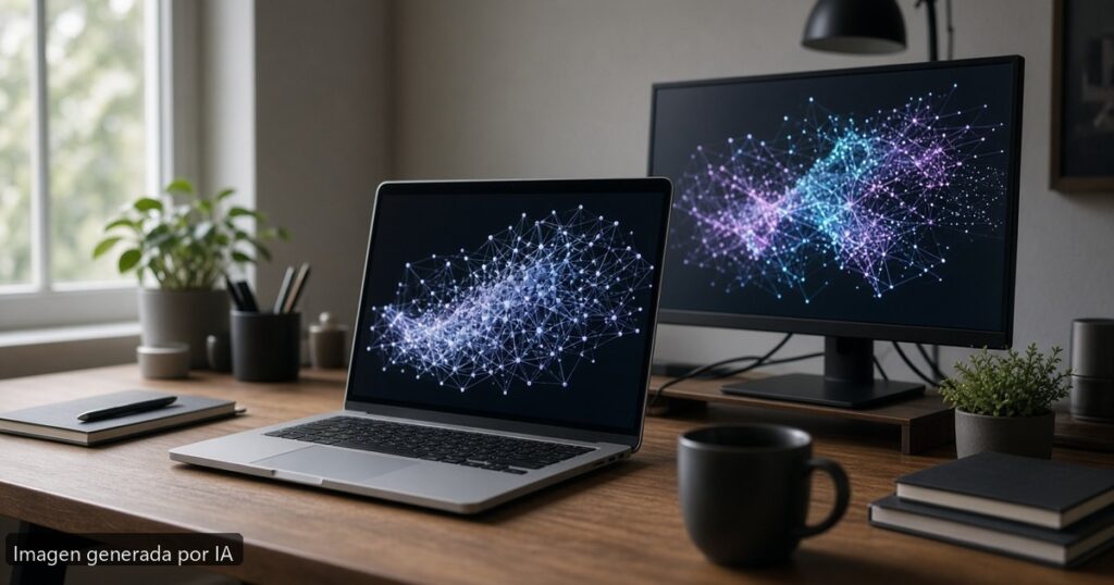Mejor portátil machine learning local 2026 — escena fotográfica realista, imagen generada por IA