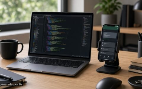 Mejor portátil Android 2026 — escena fotográfica realista, imagen generada por IA