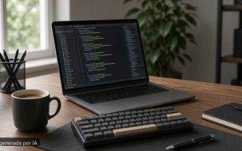 Mejor portátil programar 800 euros — escena fotográfica realista, imagen generada por IA