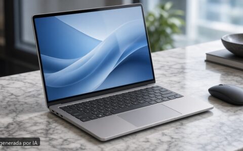 Mejor ultrabook Windows 2026 — escena fotográfica realista, imagen generada por IA