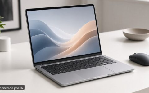 Portátil Copilot Plus PC vale la pena — escena fotográfica realista, imagen generada por IA