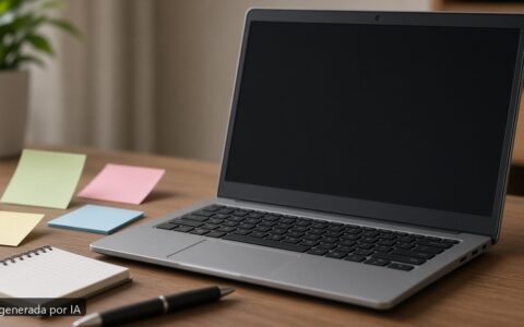 Portátil olvidar contraseña Windows — escena fotográfica realista, imagen generada por IA