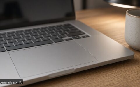 Portátil touchpad no funciona — escena fotográfica realista, imagen generada por IA