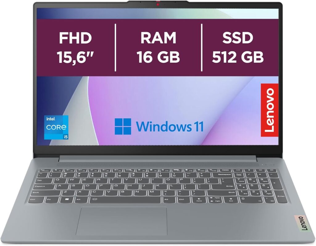 Lenovo IdeaPad Slim 3 15IRH8 16 GB — Ficha visual 16 GB / 512 GB / FHD