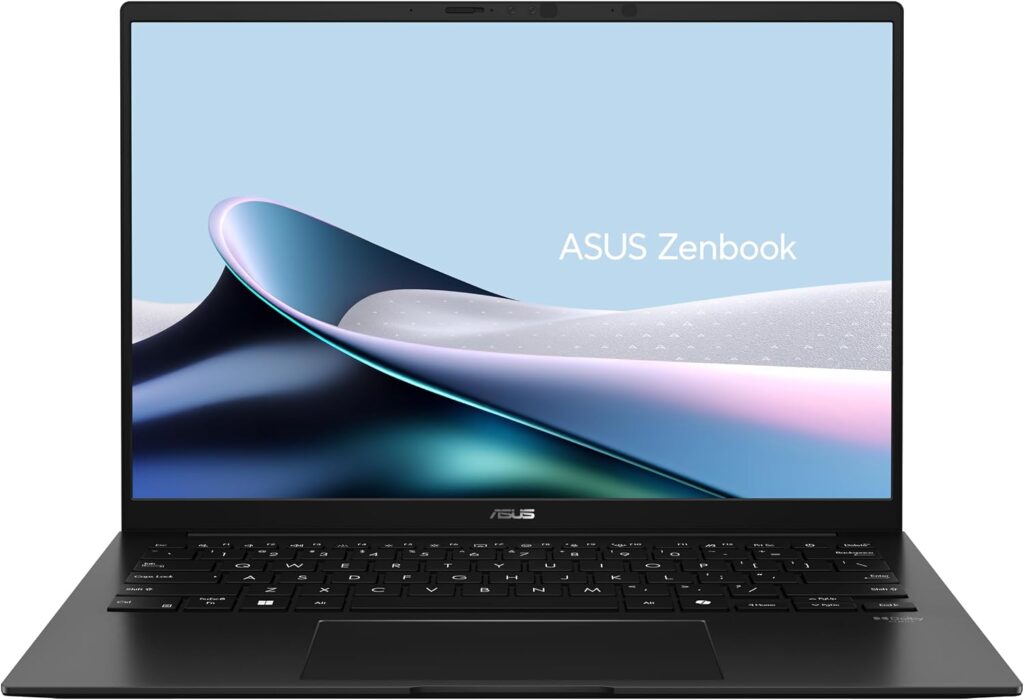 ASUS Zenbook 14 OLED UM3406GA — Frontal OLED 14″ y teclado (render US)