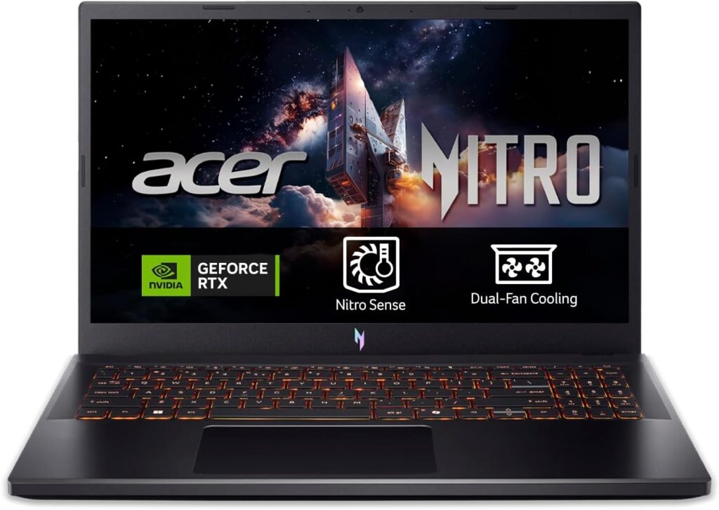 Acer Nitro V 15 ANV15-52 — Frontal 15,6″ y teclado retroiluminado