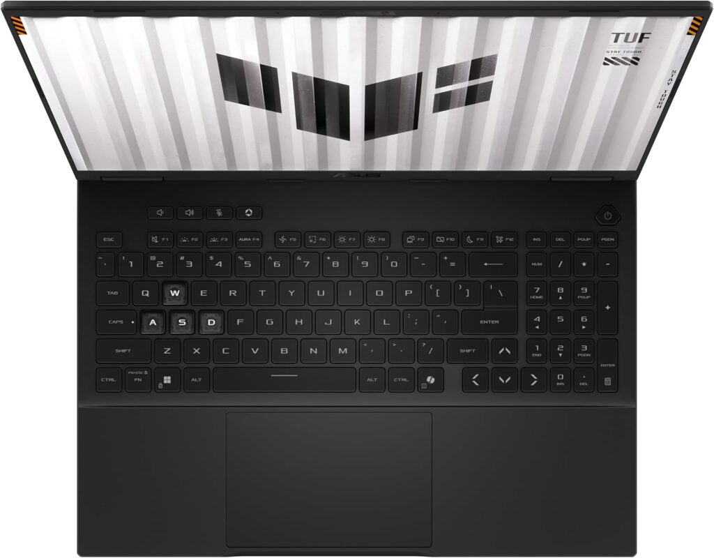 ASUS TUF A16 FA608UMI RTX 5060 — Teclado con numérico y WASD